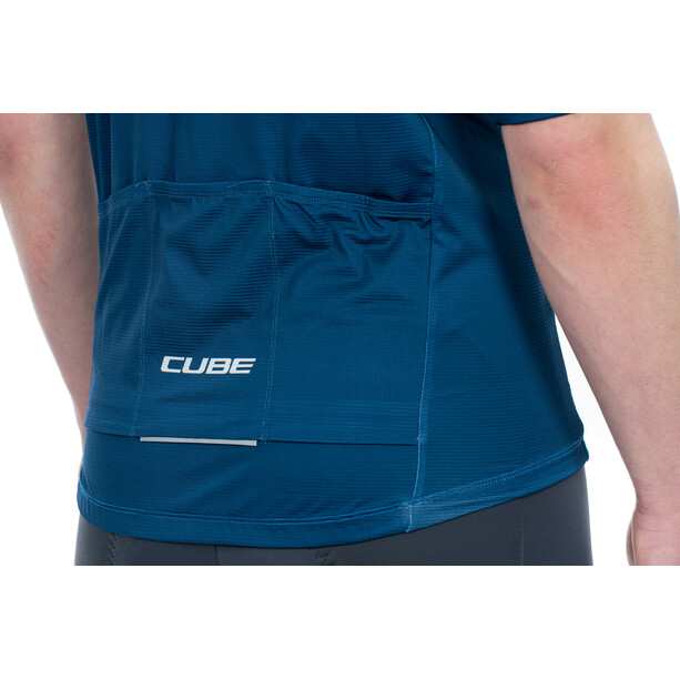 Cube Blackline CMPT SS-trøje Herrer, blå/hvid