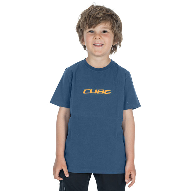 Cube Rookie X Mountains Organic T-Shirt Enfant, bleu