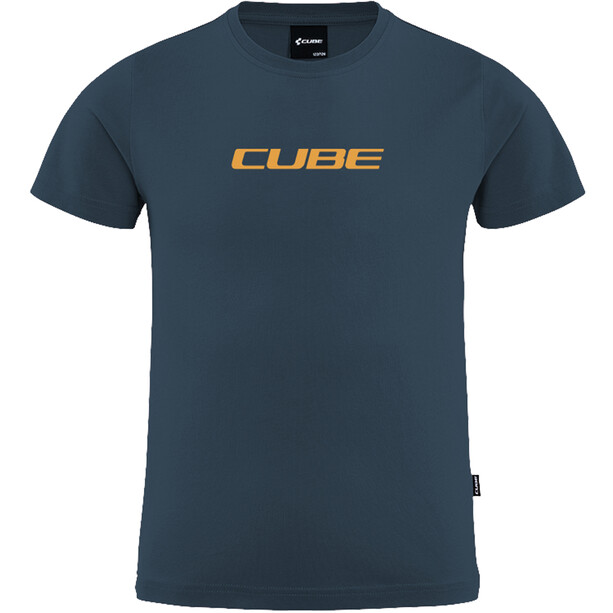 Cube Rookie X Mountains Organic T-Shirt Bambino, blu