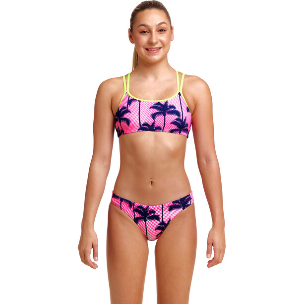 Funkita Bikini due pezzi con schienale a coste Ragazza, rosa/blu