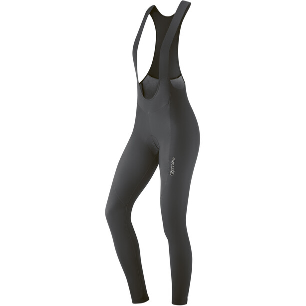 Gonso Sitivo Thermo Bib Tights with Firm Seat Pad Women black/fire