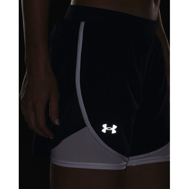 Under Armour Fly By Elite Pantaloncini 2 in 1 Donna, nero/bianco