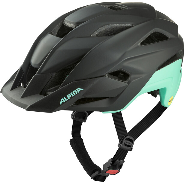 Alpina Stan MIPS Helm, zwart/turquoise