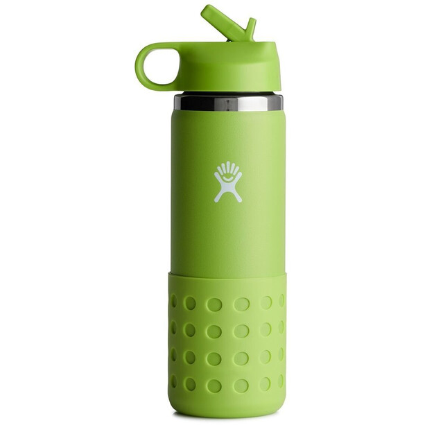 Hydro Flask Wide Mouth Trinkflasche mit Straw Lid und Boot 591ml Kinder grün