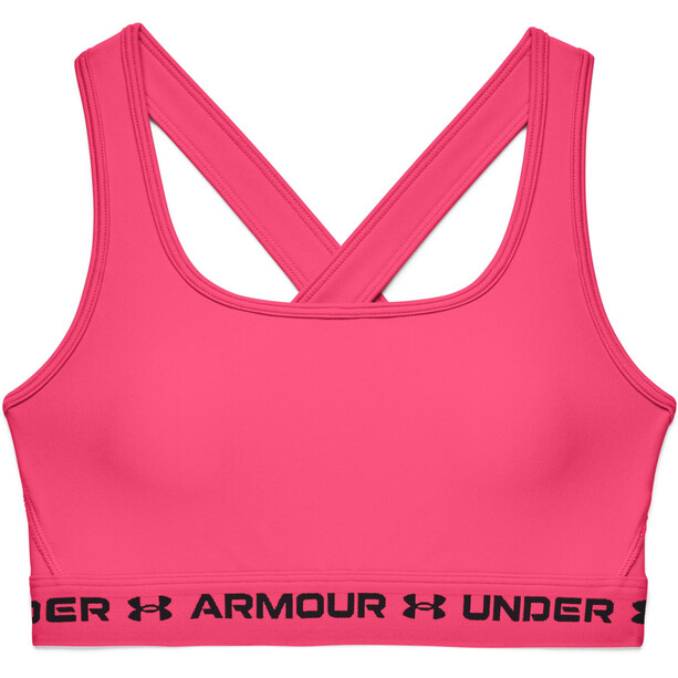 Under Armour Mid Sujetador Crossback Mujer, rosa