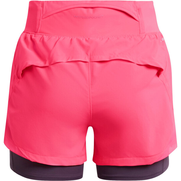Under Armour Run Elite 2-In-1 Shorts Women pink shock/tux purple/reflective