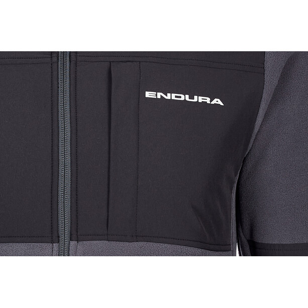 Endura Hummvee Full-Zip Fleece Shirt Herren schwarz/grau
