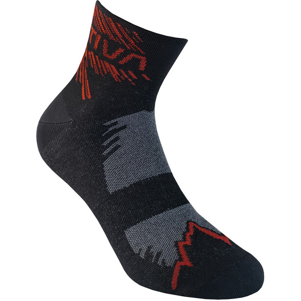 La Sportiva Fast Running Socks, musta/punainen