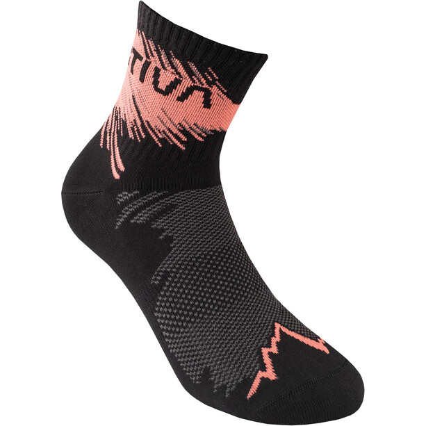 La Sportiva Trail Running Socks, musta/vaaleanpunainen