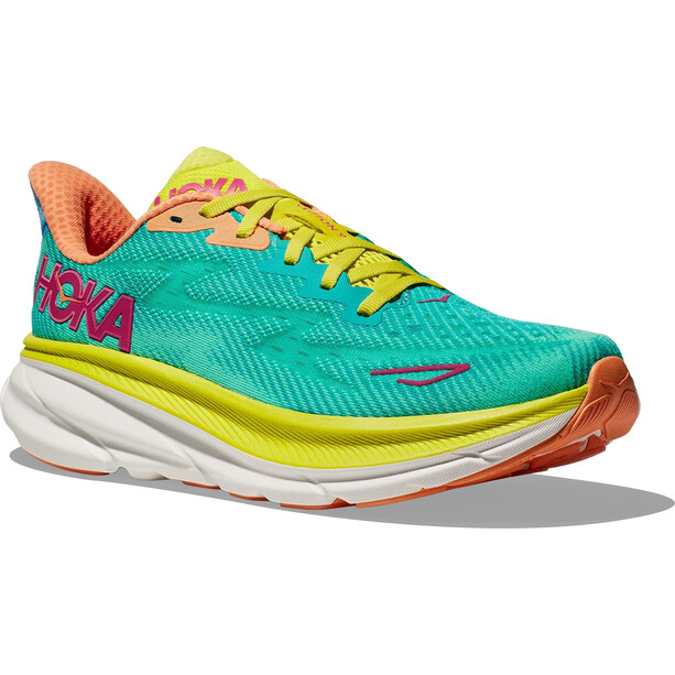 Hoka One One Clifton 9 Chaussures de course Homme, turquoise/vert