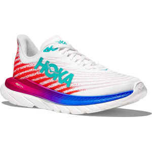 Hoka One One Mach 5 Chaussures de course Femme, blanc/rouge blanc/rouge