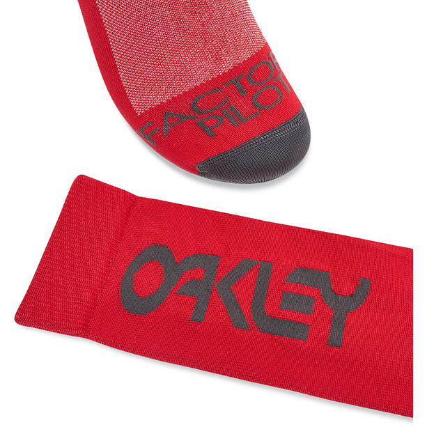 Oakley Factory Pilot MTB Calcetines Hombre, rojo