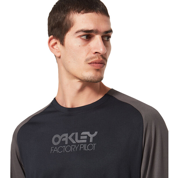 Oakley Factory Pilot MTB II Jersey LS Homme, noir/gris