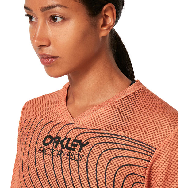 Oakley Factory Pilot RC Maglia jersey a maniche lunghe Donna, arancione