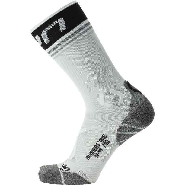 UYN Runner'S One Chaussettes intermédiaires Homme, blanc/gris