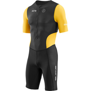 Skins TRI Brand SS Tri Suit Herr svart/gul svart/gul