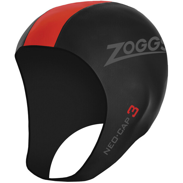 Zoggs Neo 3 Gorra, negro/rojo