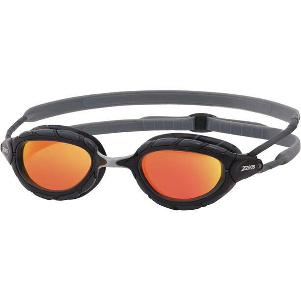 Zoggs Predator Titanium Goggles Small Fit schwarz/grau