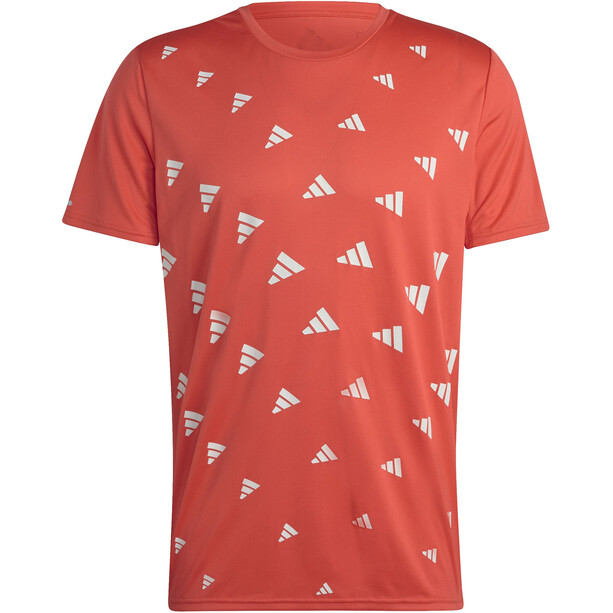 adidas Brand Love T-shirt Heren, rood