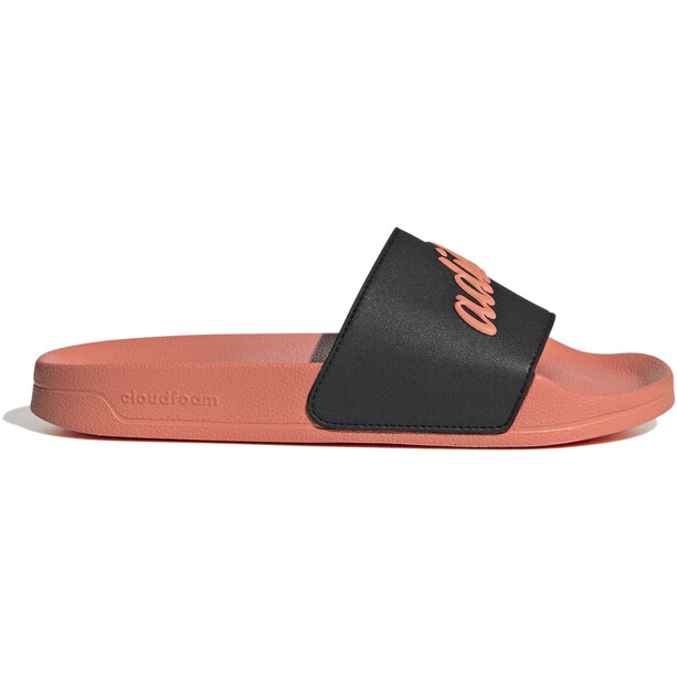 adidas Adilette Shower Slides Pantoletten Damen orange/schwarz
