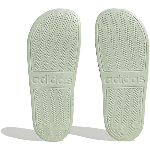 adidas Adilette Shower Slides Pantoletten Damen grün/weiß