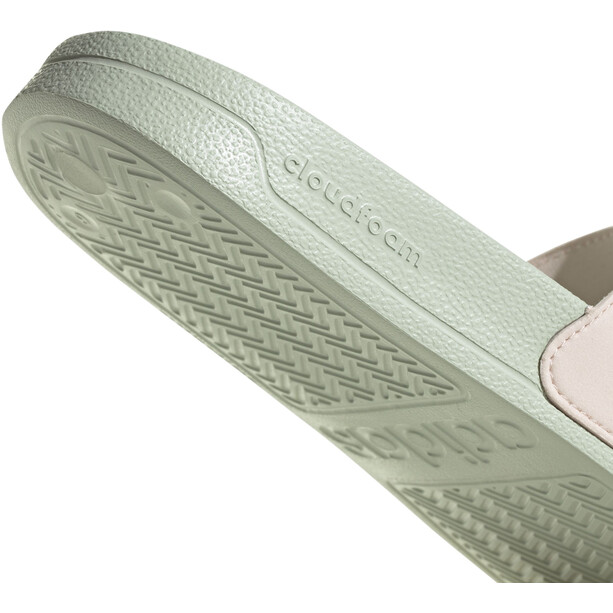 adidas Adilette Shower Slides Dames, groen/wit