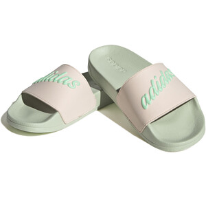 adidas Adilette Shower Slides Dames, groen/wit