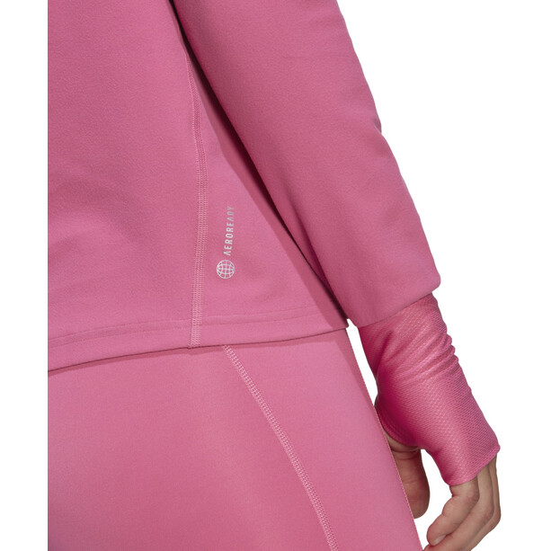 adidas OTR Camisa 1/2 Zip Mujer, rosa