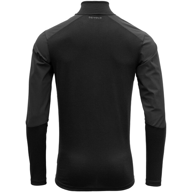 Devold Running Cover Shirt mit Reißverschlusskragen Herren schwarz