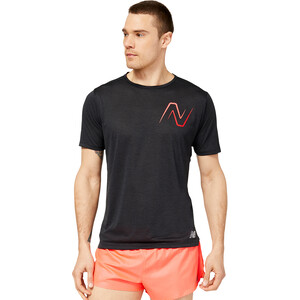 New Balance Graphic Impact Run Chemise à manches courtes Homme, rouge