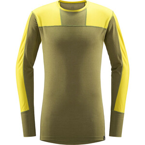 Haglöfs Natural Blend Tech langærmet trøje med crew-hals Herrer, oliven/gul oliven/gul