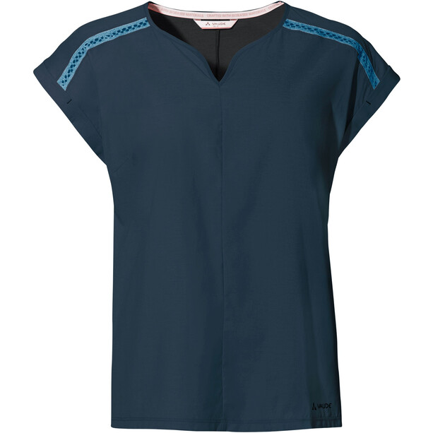 VAUDE Skomer II V-Neck SS-T-Shirt Women, bleu