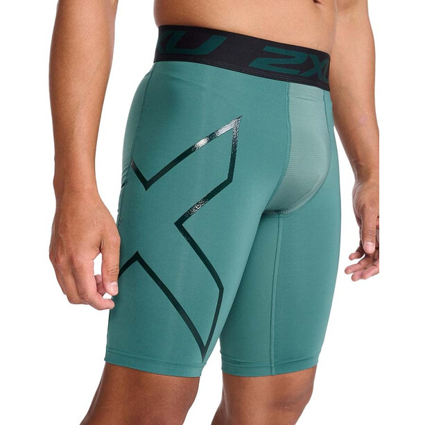 2XU Motion Pantalones cortos de compresión Hombre, verde