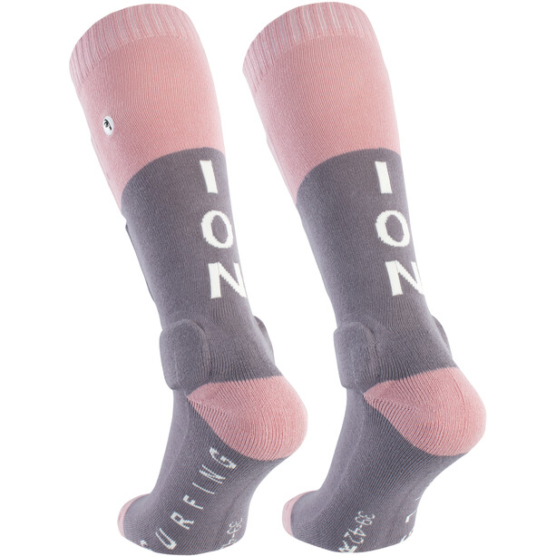 ION Shin Pads Schienbeinschoner-Socken grau/pink