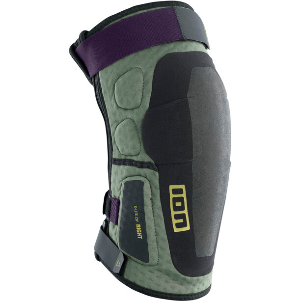ION K-Lite Zip Protezione ginocchio, verde oliva/nero