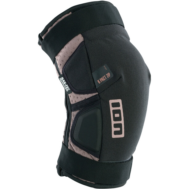 ION K-Pact Zip Protezione ginocchio, nero/beige