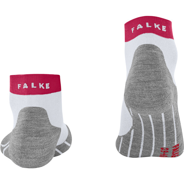 Falke RU4 Chaussettes courtes de running Femme, blanc/rouge