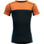 Devold Lauparen T-Shirt Col Ras-Du-Cou Homme, noir/orange