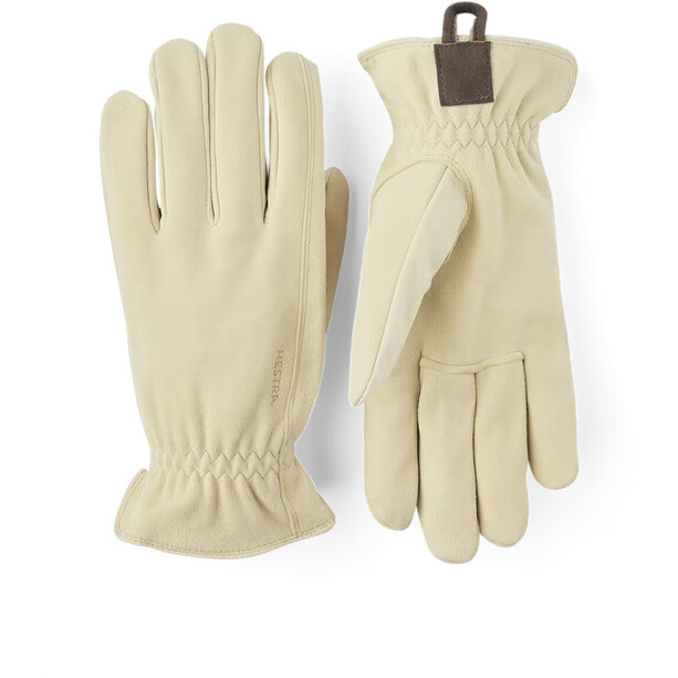 Hestra Chamois Work 5 Finger Gloves, beige