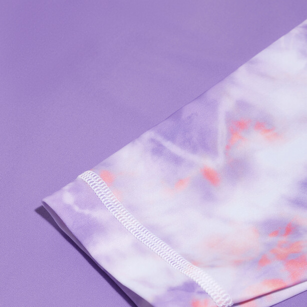 speedo Printed Top solaire à manches courtes Fille, bleu/violet