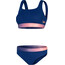 speedo Textured Deep U-Back 2 częściowe bikini Kobiety, niebieski