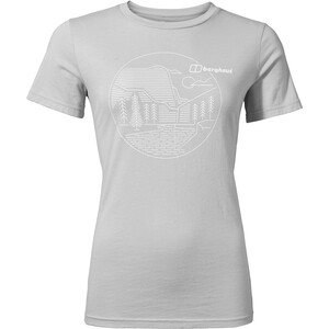Berghaus Linear Landscape Camiseta SS Mujer, gris gris