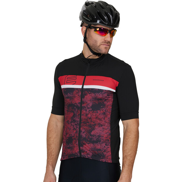 Endurance Dennis Fahrrad/MTB Kurzarmshirt Herren rot/schwarz
