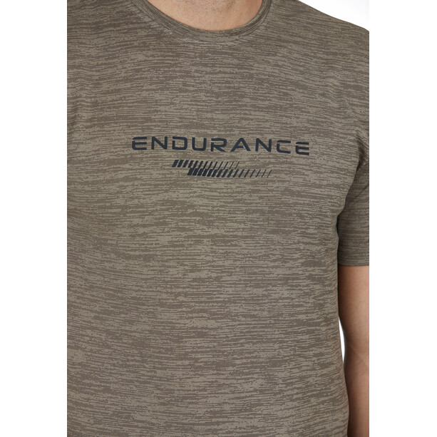 Endurance Portofino Camiseta Performance SS Hombre, marrón