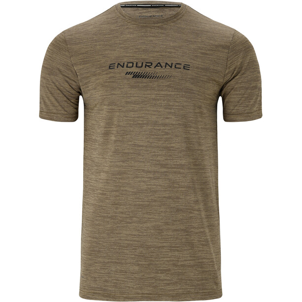 Endurance Portofino Camiseta Performance SS Hombre, marrón