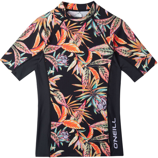 O'Neill Printed SS Skin Fille, Multicolore/noir