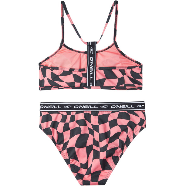 O'Neill Sportclub Active Bikini Ragazza, nero/rosa
