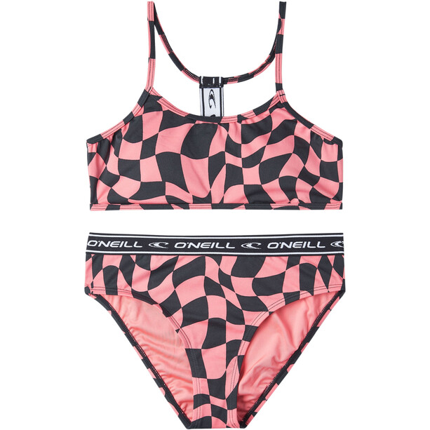 O'Neill Sportclub Active Bikini Niñas, negro/rosa