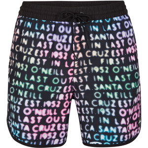 O'Neill Scallop Neon Swim Shorts Men, zwart/bont zwart/bont