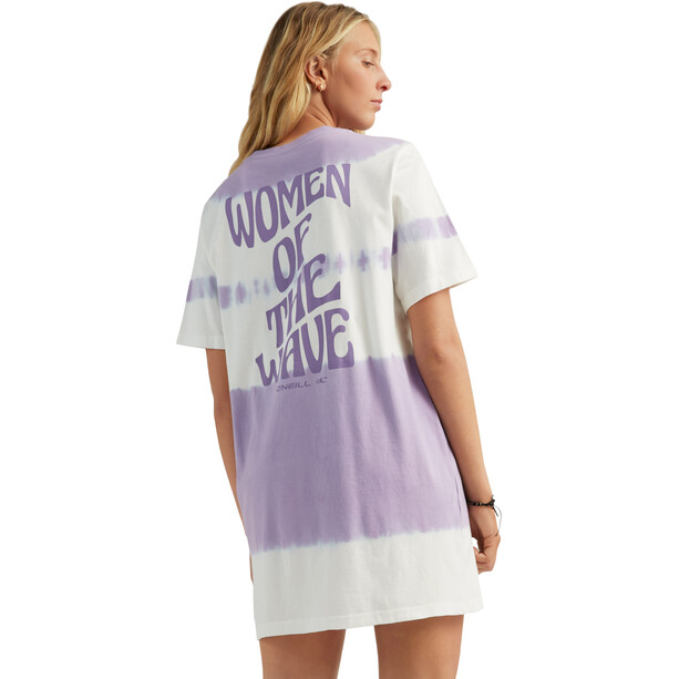 O'Neill Wow T-Shirt Dress Kobiety, biały/fioletowy